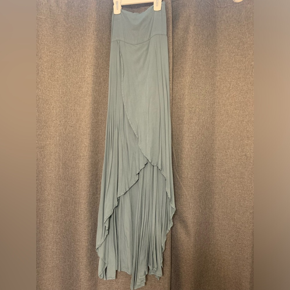 Lulus Teal / Green high low skirt